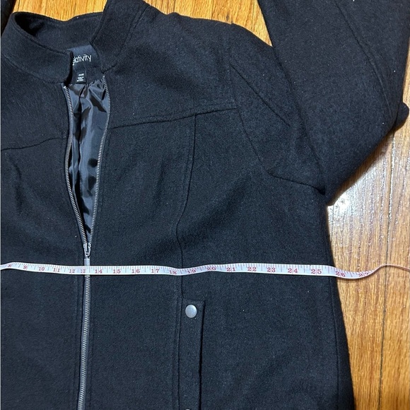 Relativity Black Jacket Coat Top Zip Front Lined Women's Size 20W Wool Blend - Picture 4 of 10